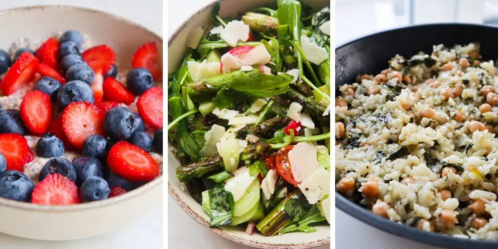 Spring meal plan for 7 days, healthy