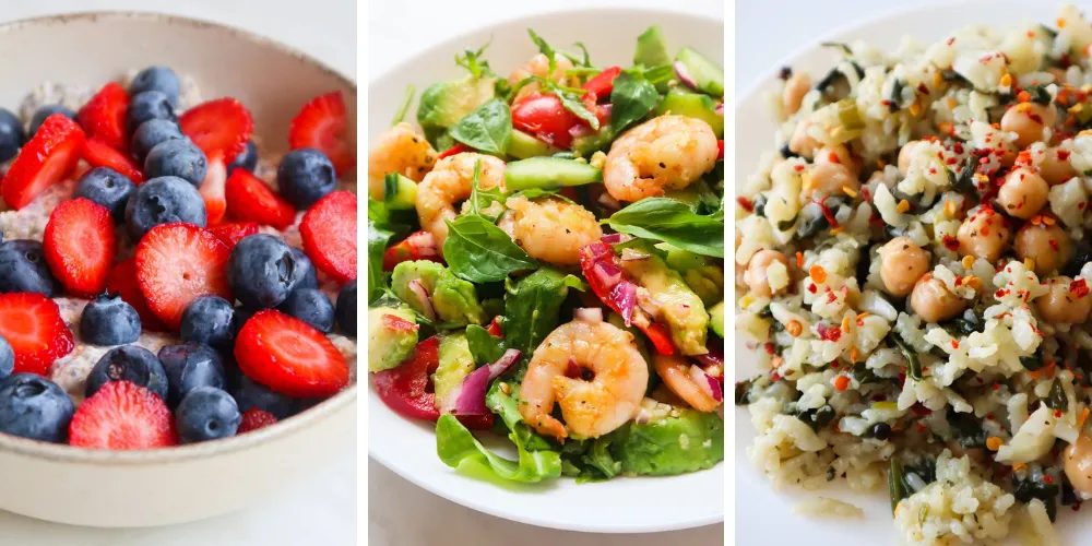 Spring meal plan for 7 days, healthy