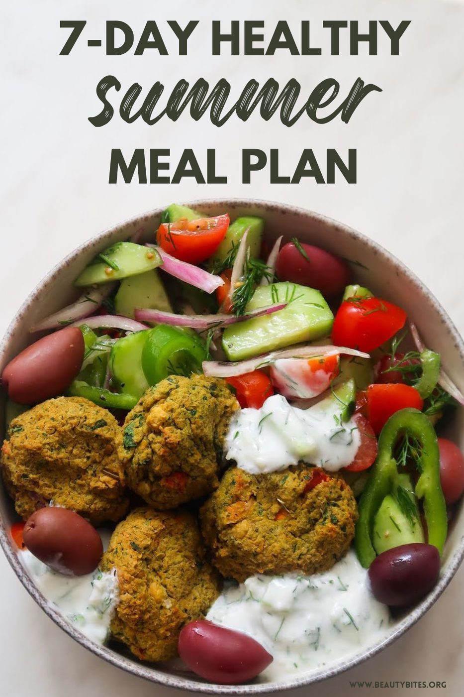 Summer meal plan for 7 days, healthy, simple recipes