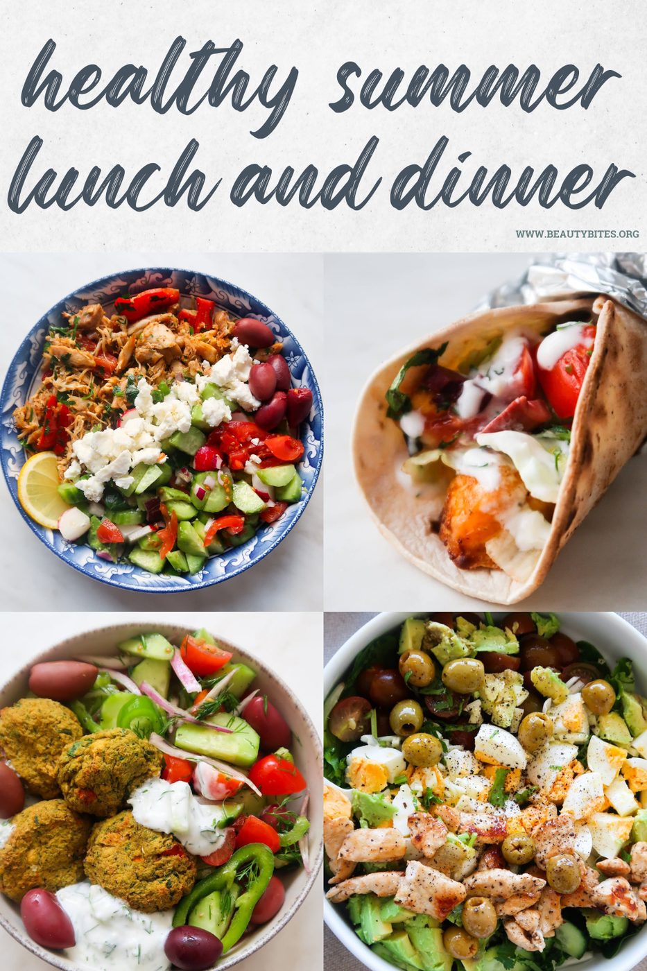 Summer meal plan for 7 days, healthy, simple recipes