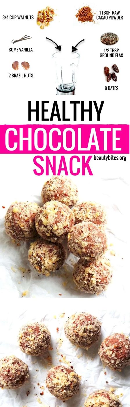 Walnut cacao bites – vegan, paleo, rich in omega-3’s, healthy