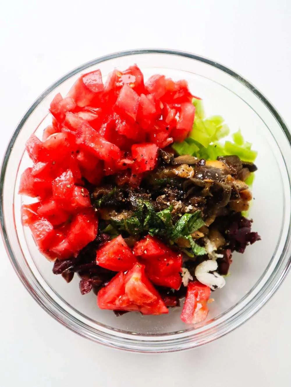 High-fiber eggplant salad