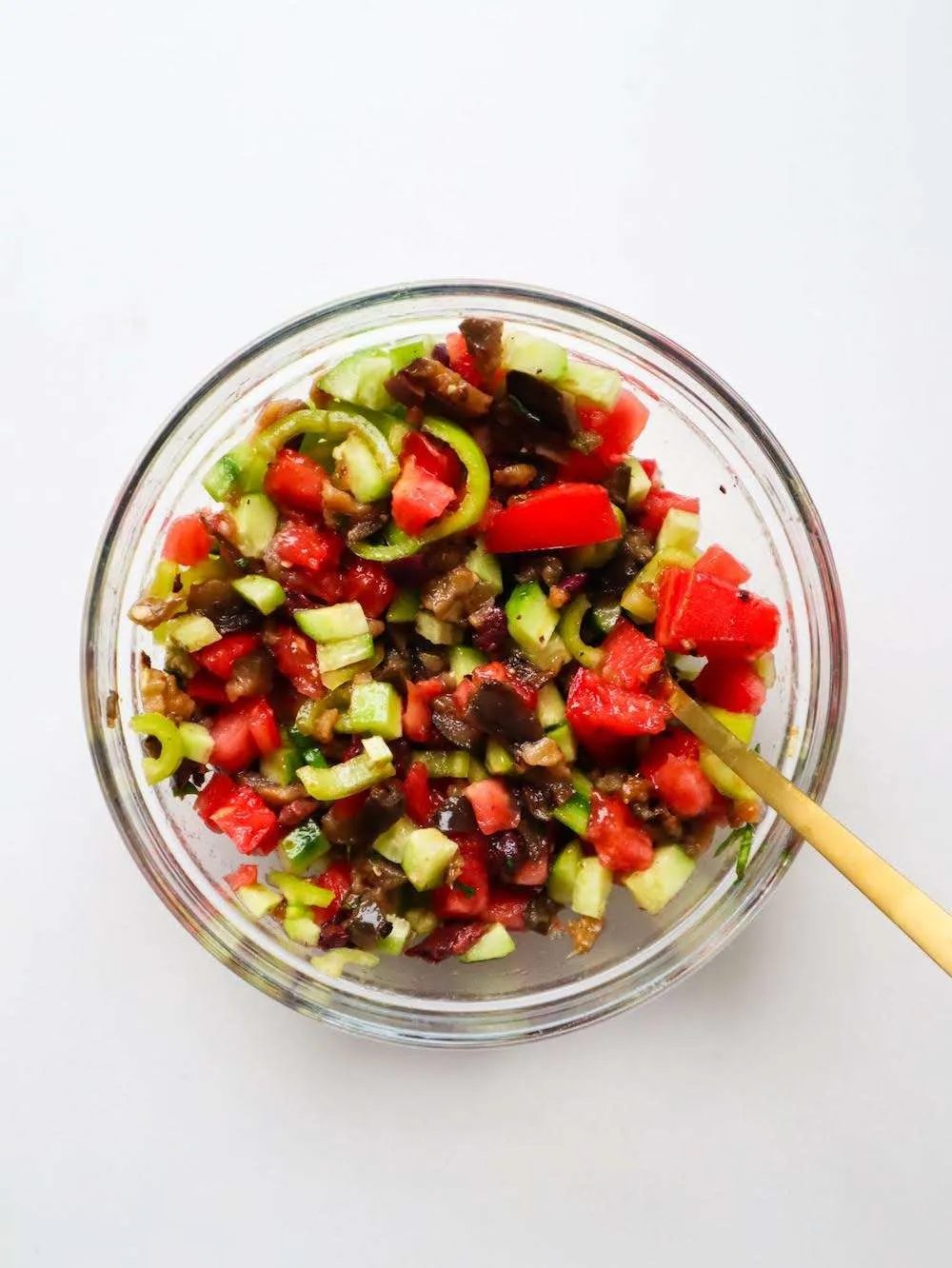 High-fiber eggplant salad