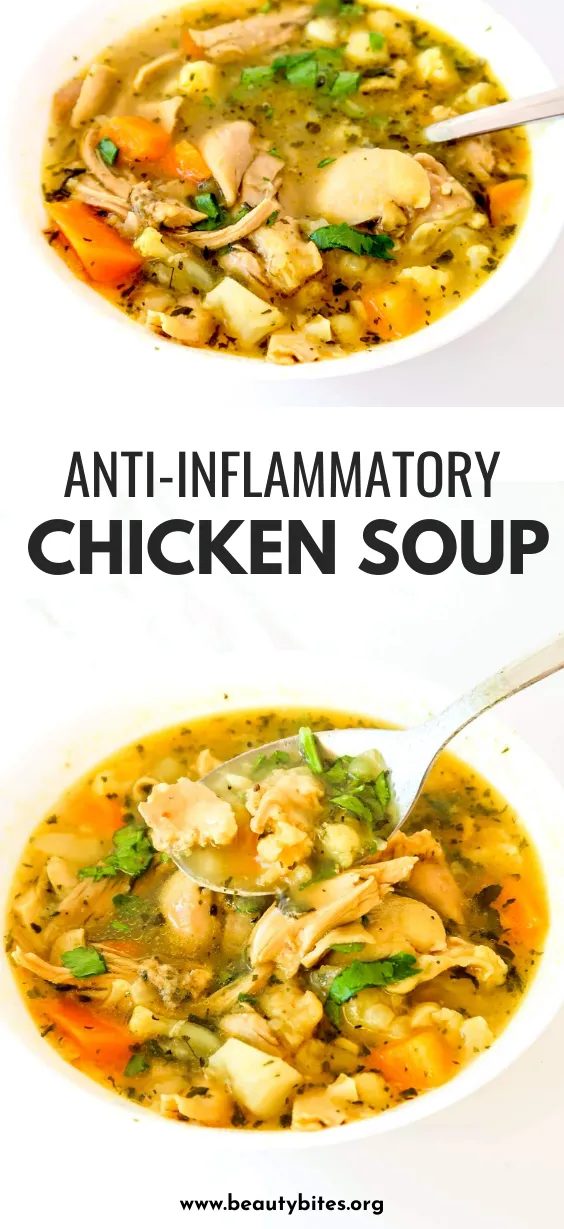 Home-cooked anti-inflammatory chicken soup
