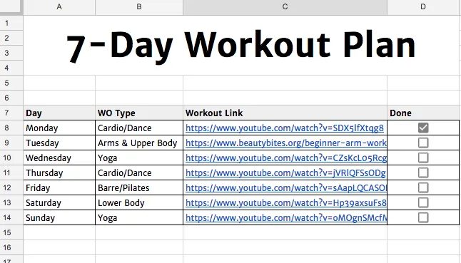 how to make a workout plan