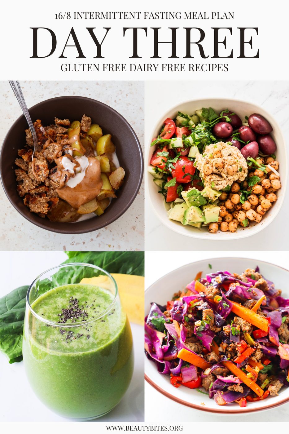 Intermittent fasting meal plan for 7 days, 16/8 schedule