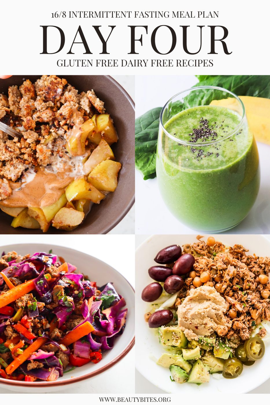 Intermittent fasting meal plan for 7 days, 16/8 schedule