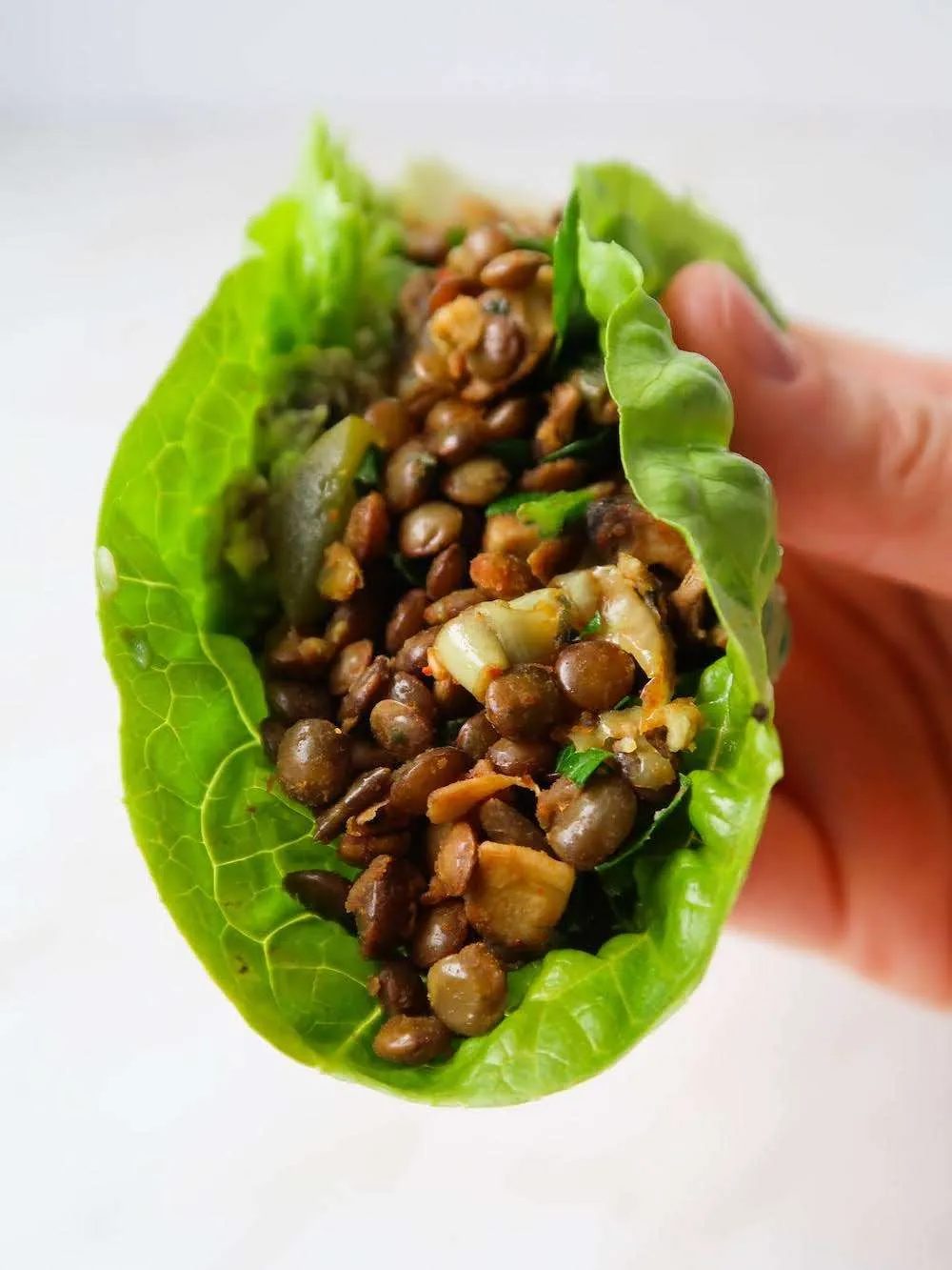 You can make these satisfying and healthy lentil lettuce tacos using cooked lentils, mushrooms, spices and garlic in around 10 minutes…