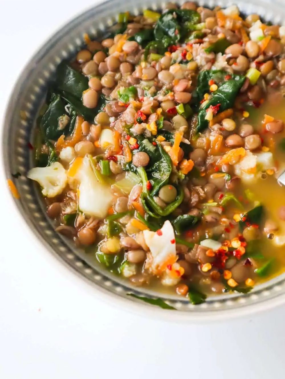 This tasty lentil spinach soup is simple, full of fresh flavors and makes the solid plant-based healthy dinner or lunch idea for meal prep…