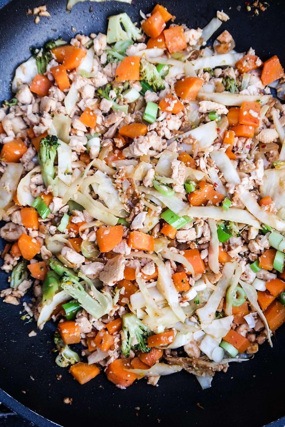 Low carb vegan egg roll in a bowl