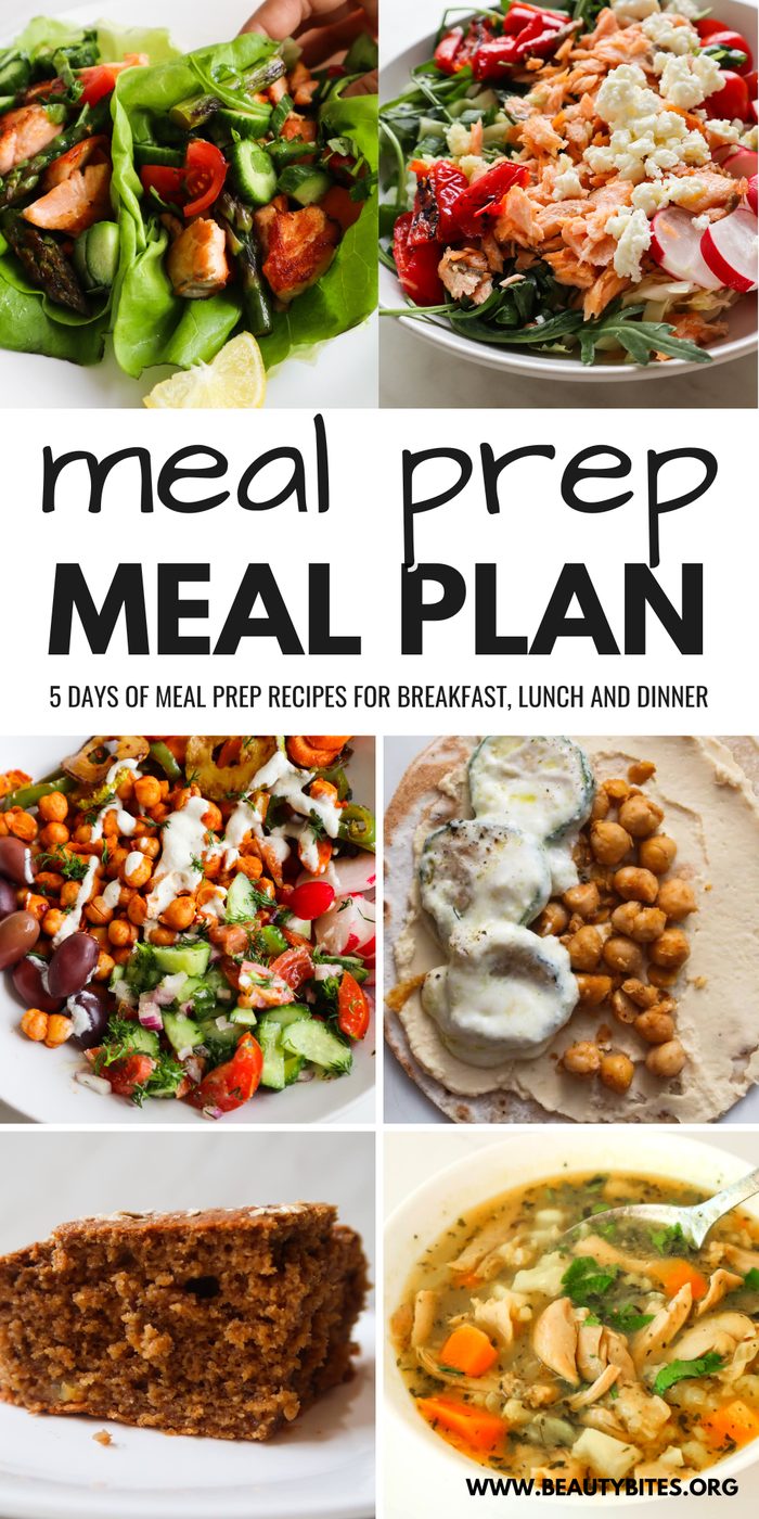 Meal prep meal plan, simple recipes