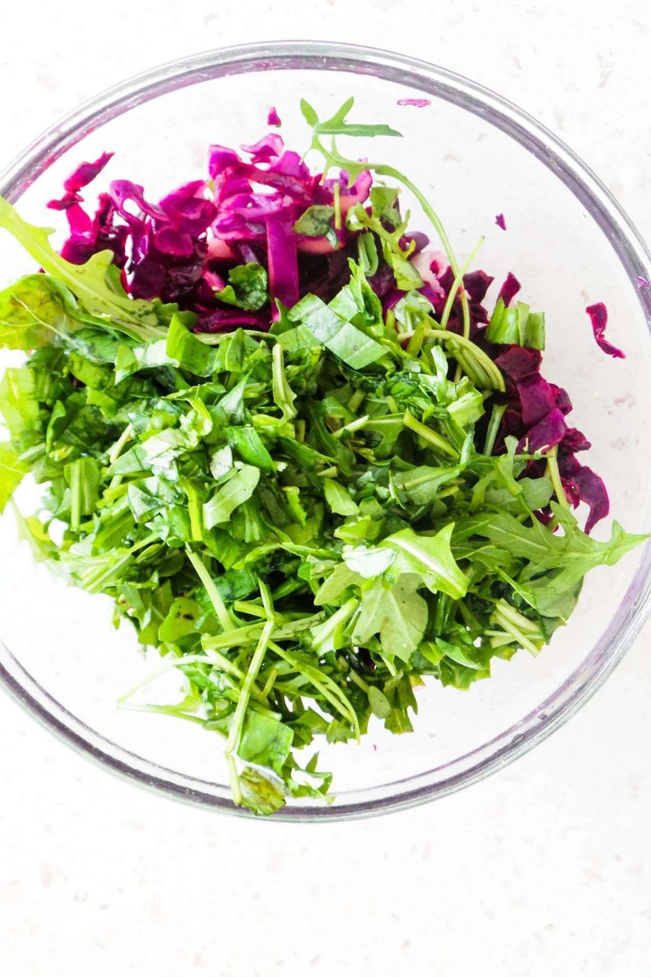 Mediterranean beets cabbage and chickpea salad