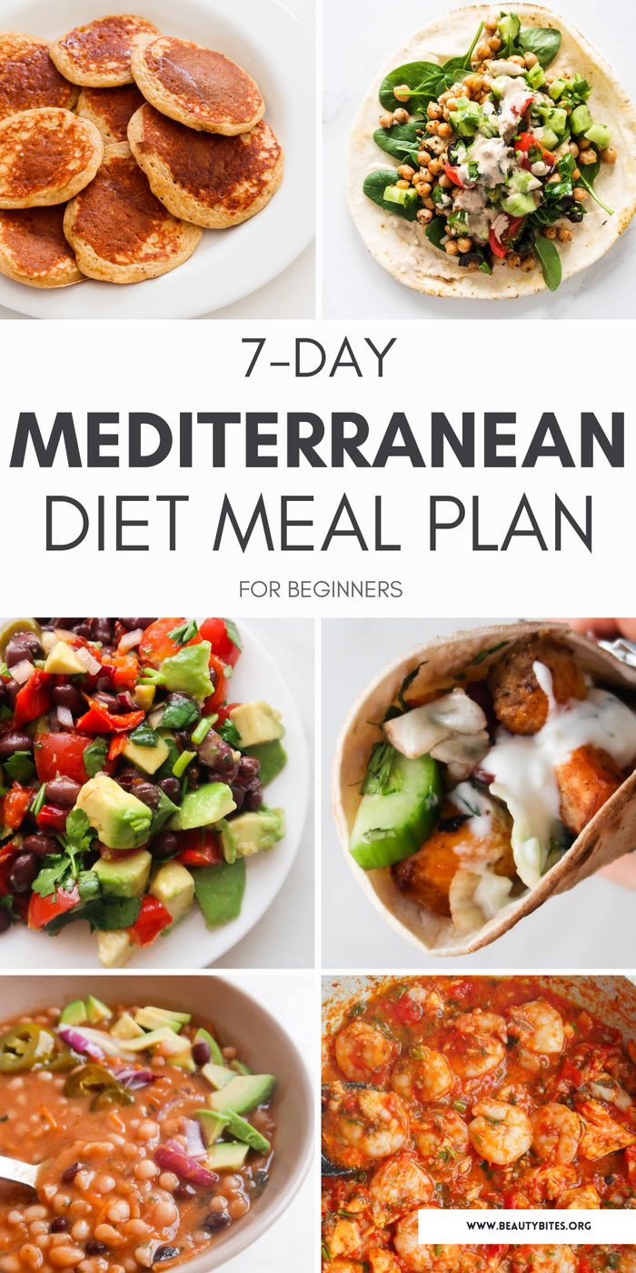 Foods for a weekly rotation for a Mediterranean diet