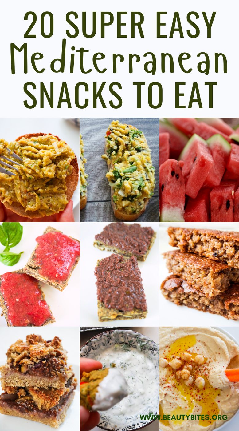 Snacks for a Mediterranean diet