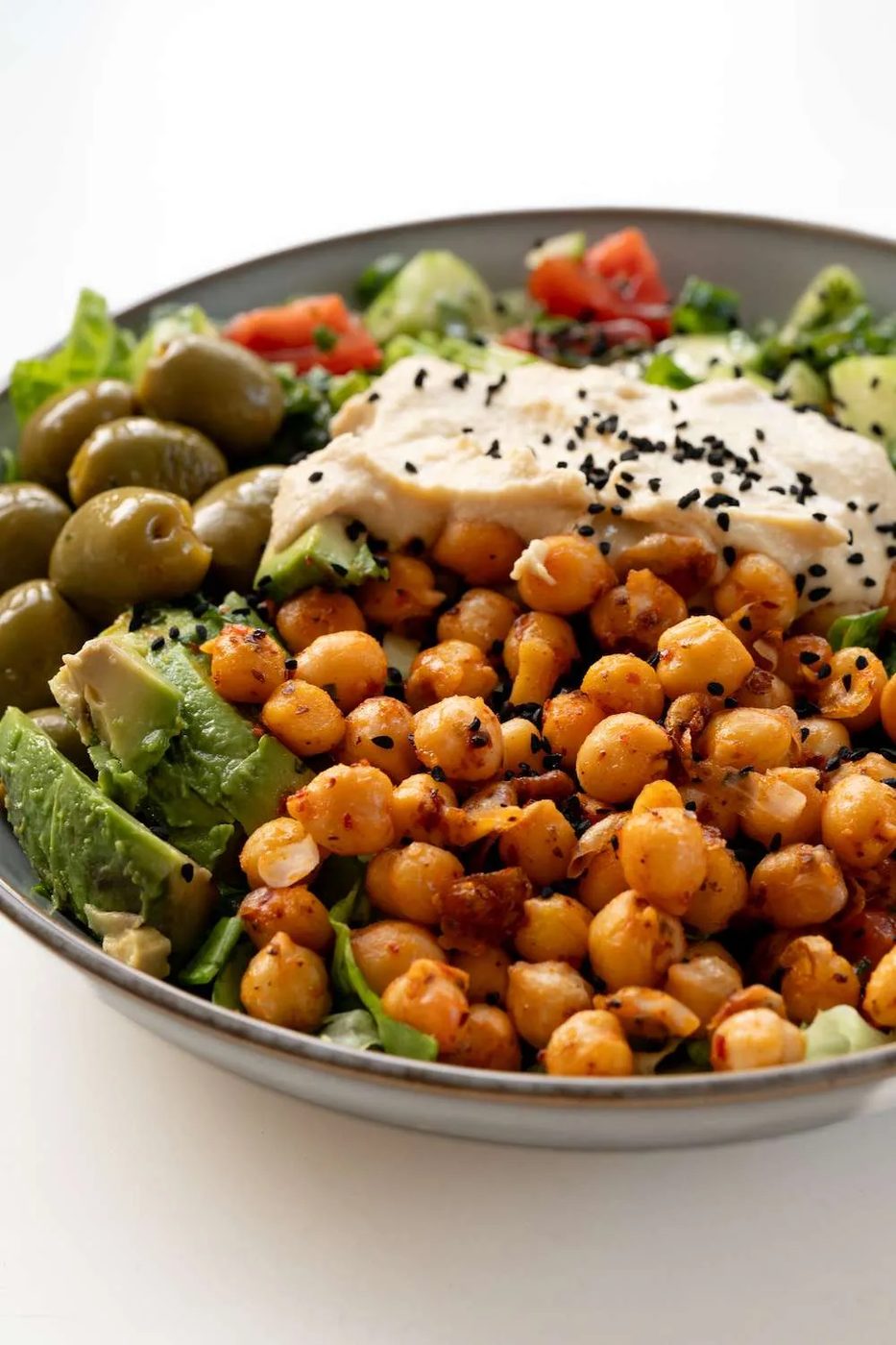 Mediterranean lunch bowls, spicy