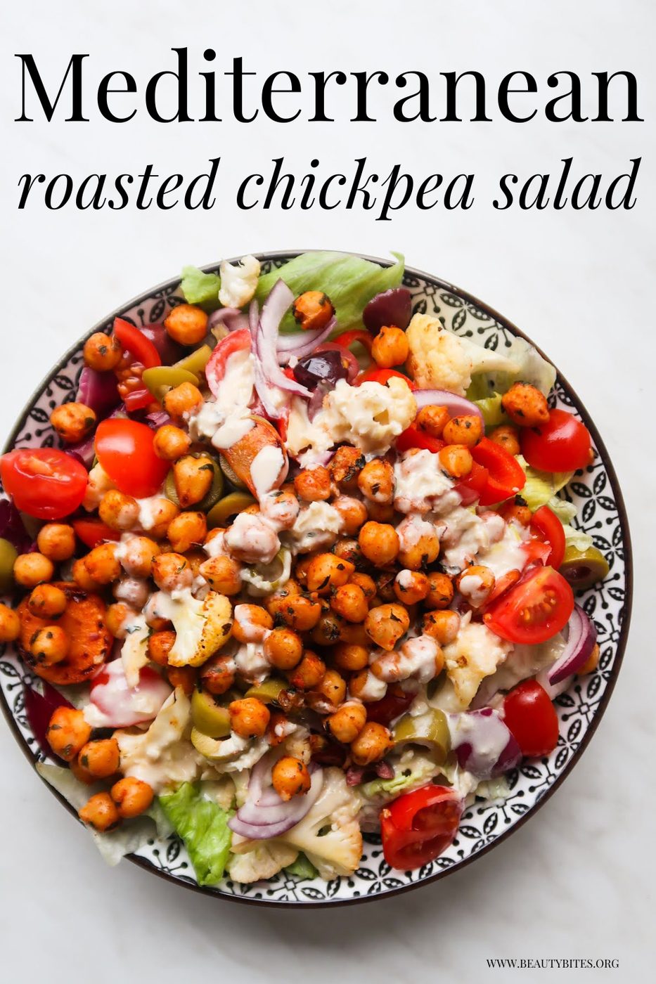 Mediterranean roasted chickpea salad
