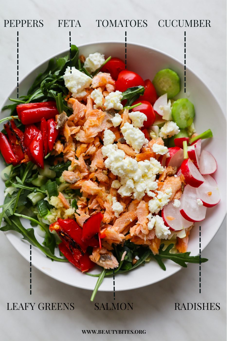 Mediterranean salmon salad
