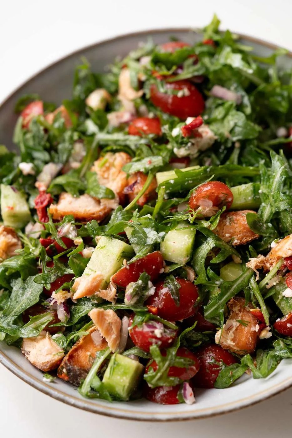 Mediterranean salmon salad