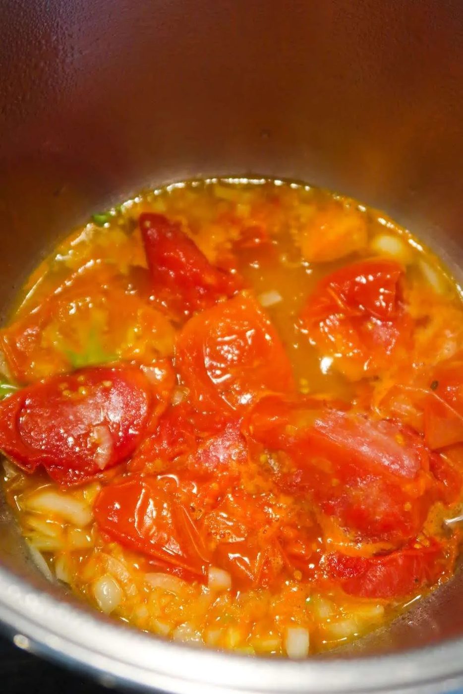Mediterranean salmon soup