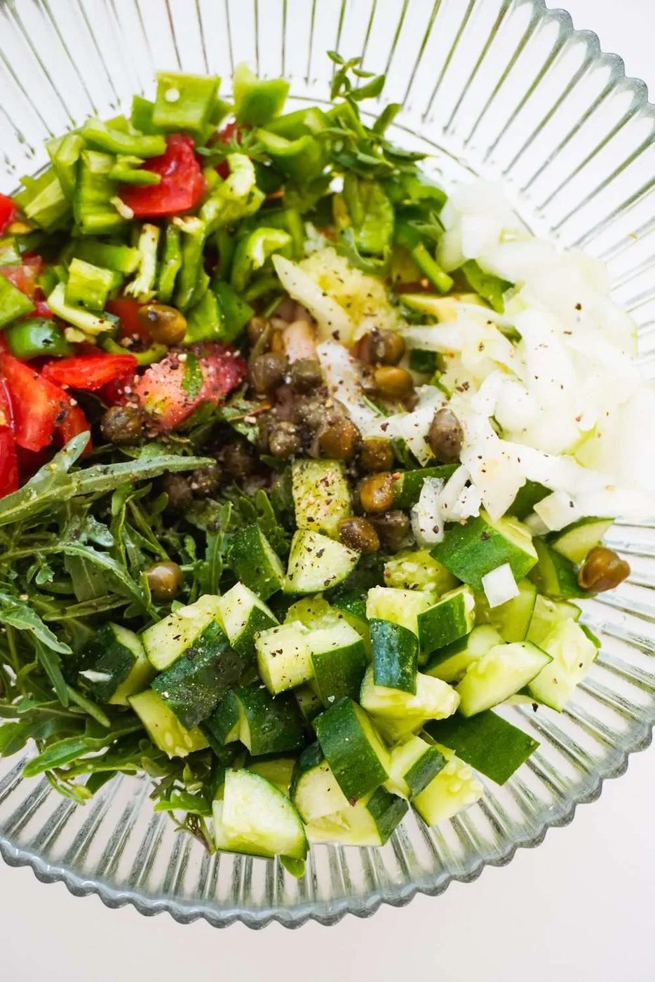 Mediterranean white bean salad