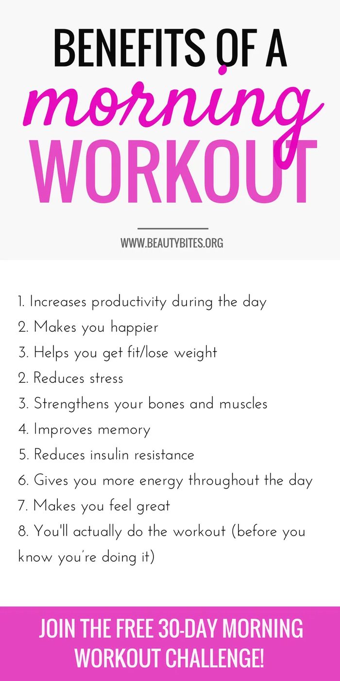 30-Day Morning Workout Challenge! You can exercise at home or at the gym - just do something every morning and enjoy the health benefits of…