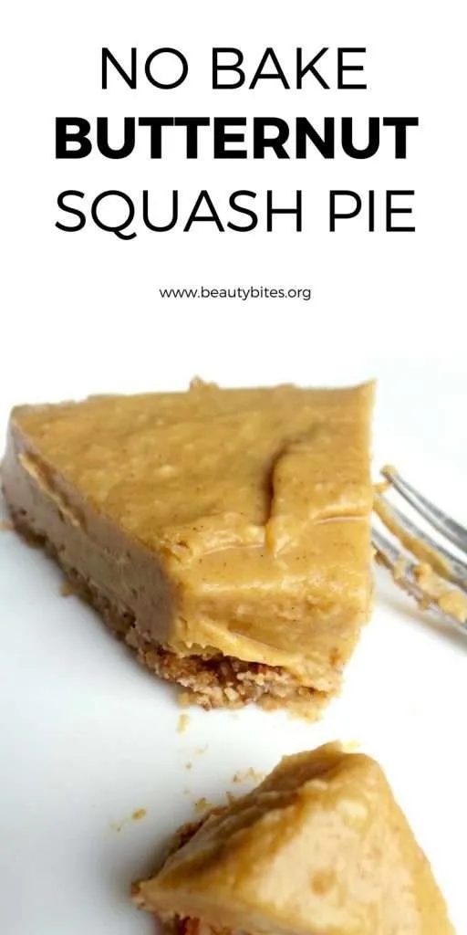 No bake healthy butternut squash pie – vegan, gf