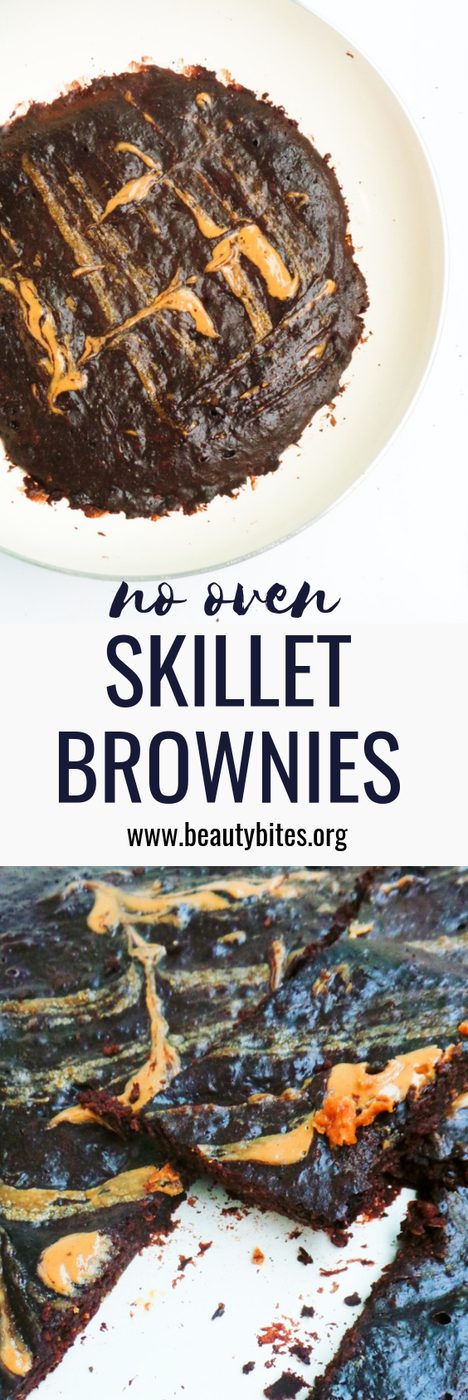 No oven brownie skillet – healthy dessert