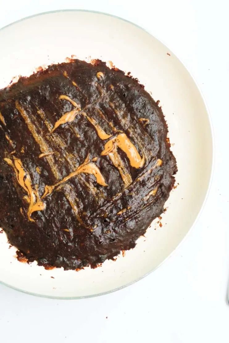 No oven brownie skillet – healthy dessert