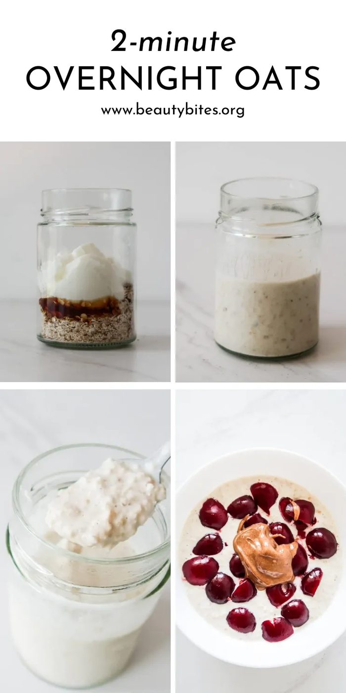 Oats recipe for healthy skin, overnight