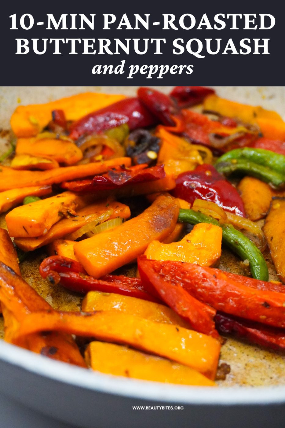 Pan-roasted butternut squash & peppers
