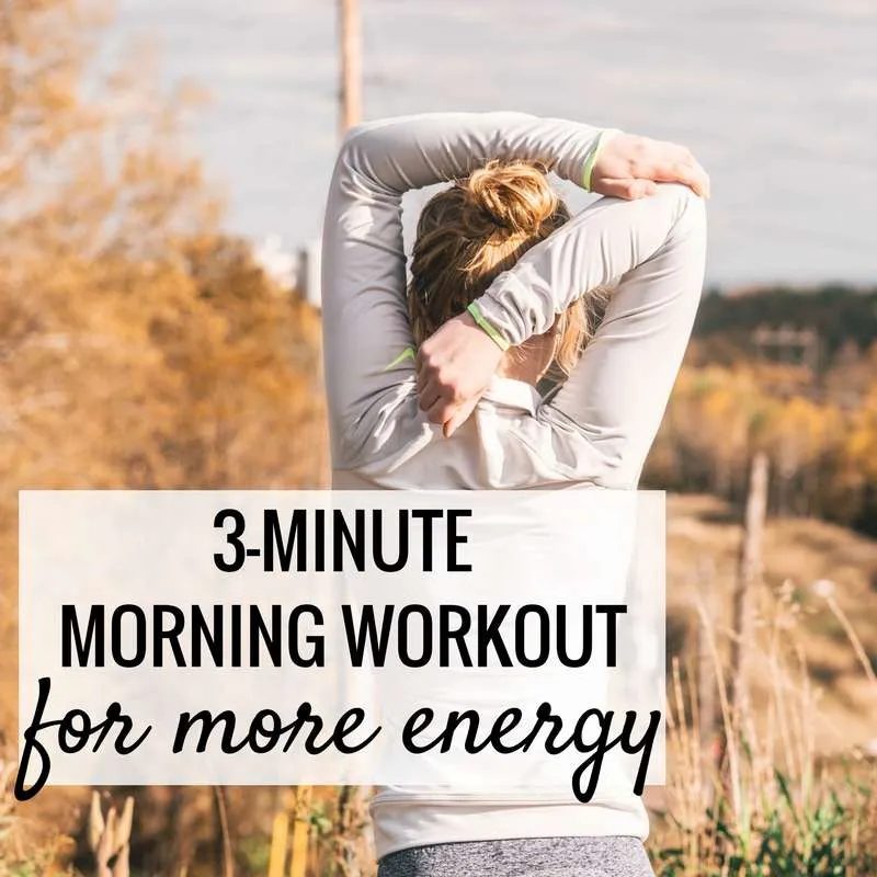 3-minute morning workout! Start your day with this fast at home workout for more energy & happiness!