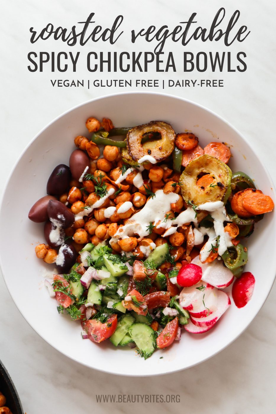 Vegetable healthy lunch bowls, roasted