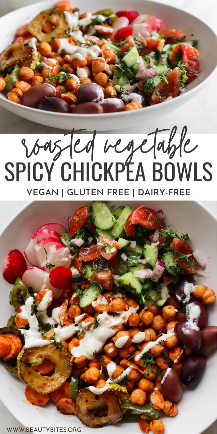 Vegetable healthy lunch bowls, roasted