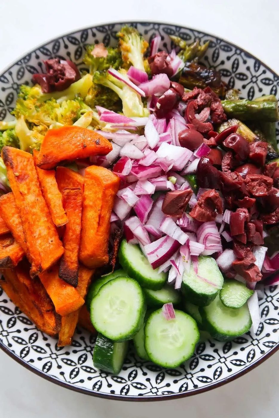 Vegetable salad, roasted