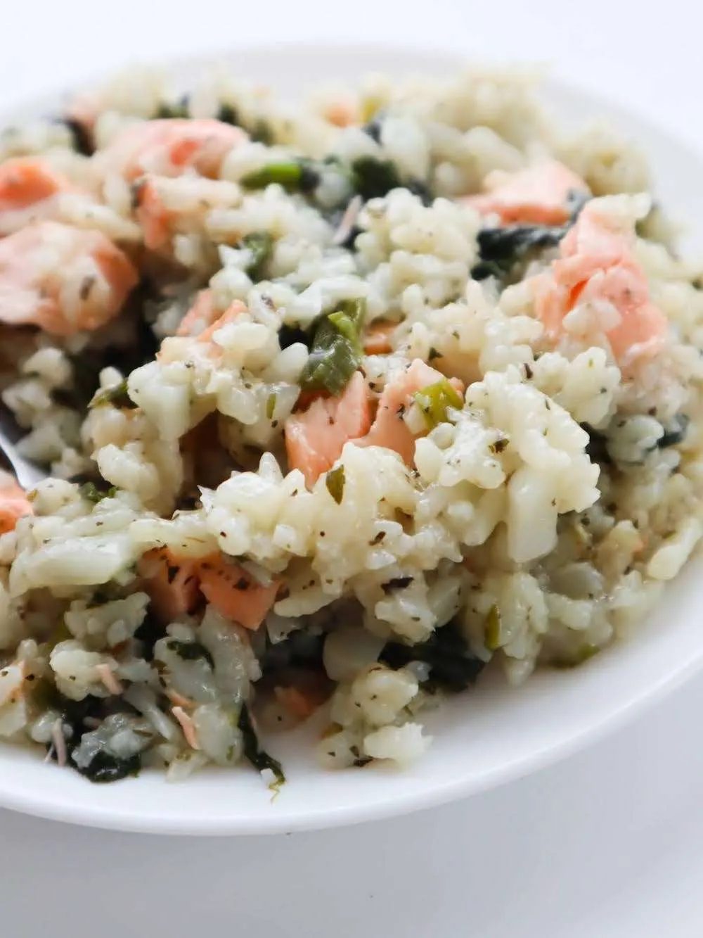 This gluten-free dairy-free salmon spinach and rice recipe is our kind of healthy comfort food and the solid lazy dinner idea - you just…