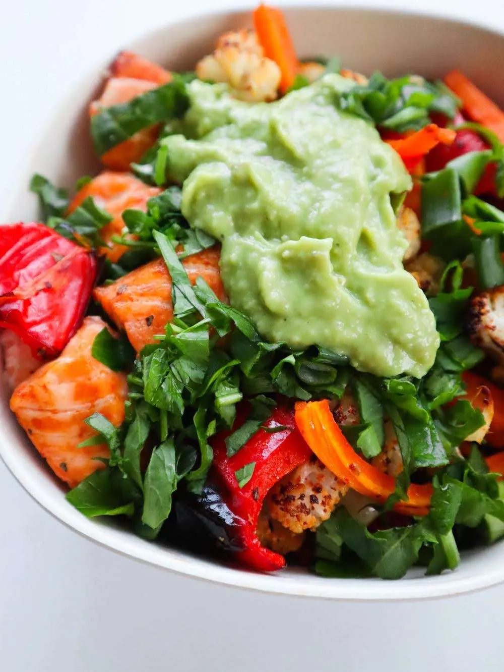 Sheet pan salmon bowls