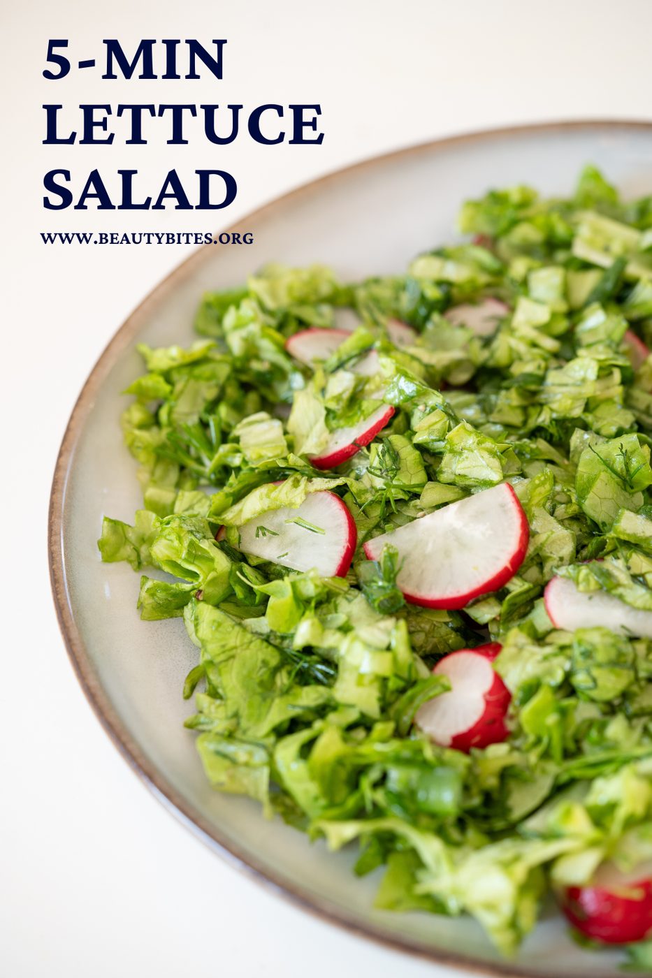 Lettuce salad with dill, simple