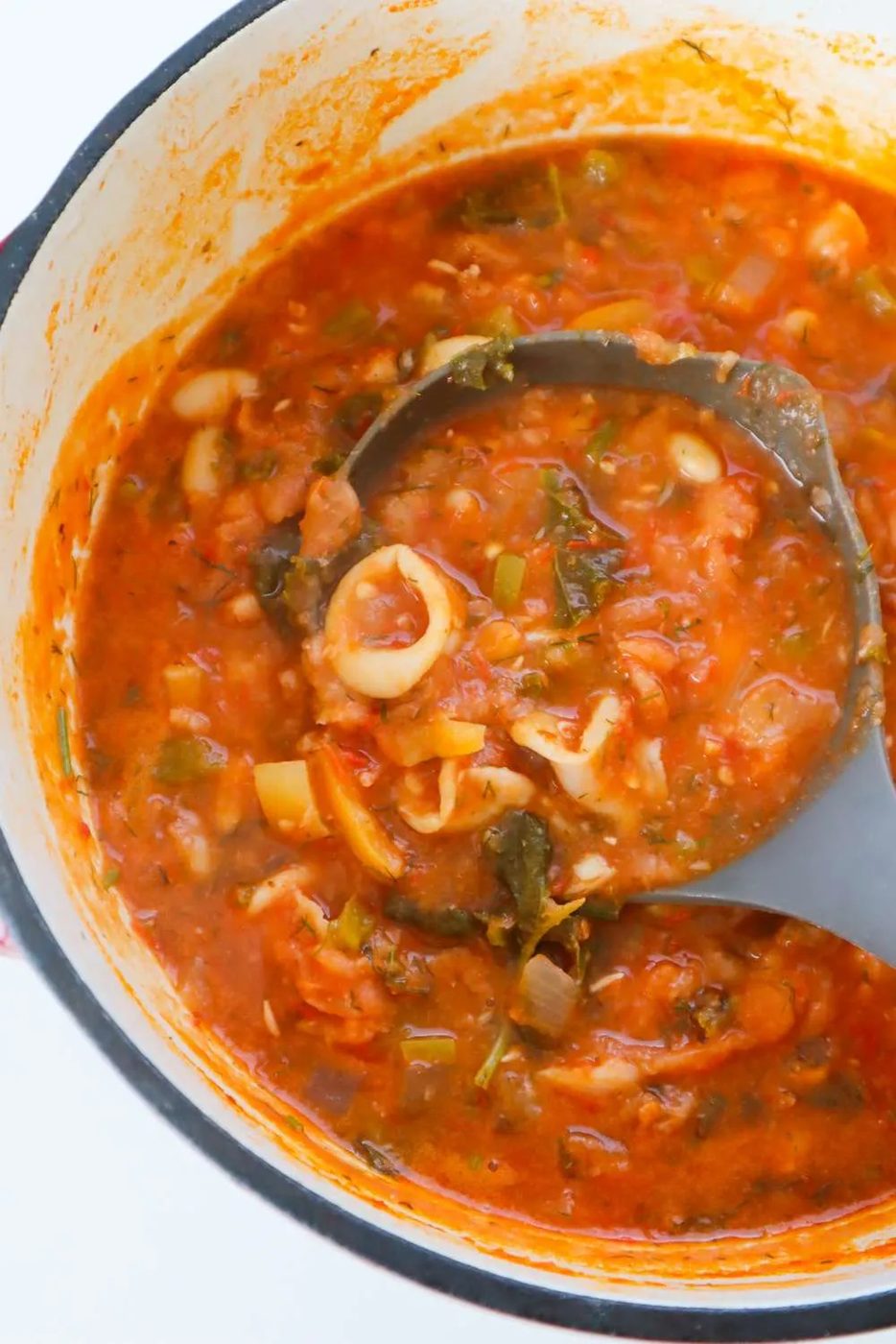 This spicy calamari and bean soup is a dinner recipe you probably never thought about making, but it's SO tasty! It's simple and ready from…