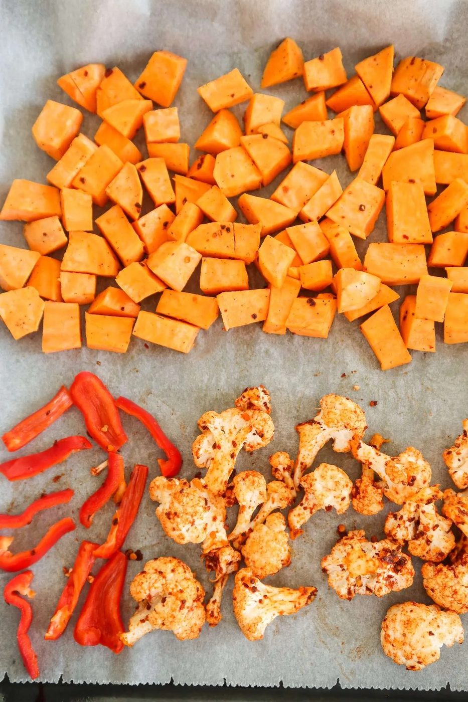 Roasted vegetables, spicy