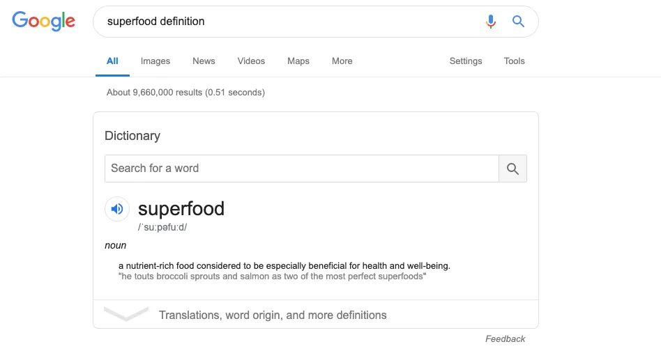 Secret superfoods list