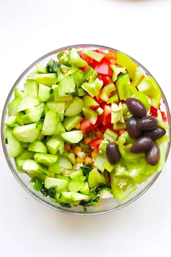 Tomato chickpea salad, the third
