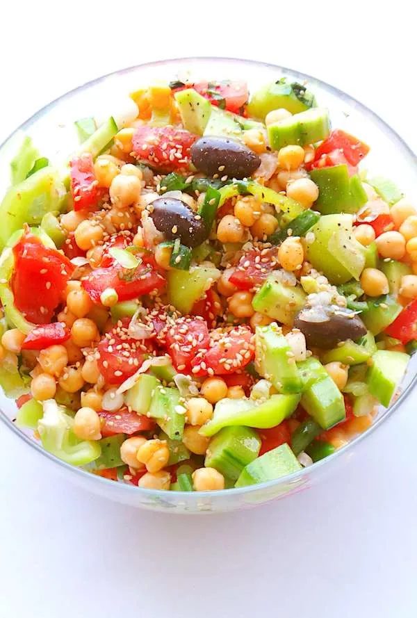 Tomato chickpea salad, the third