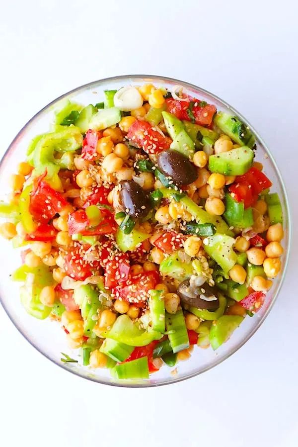 Tomato chickpea salad, the third