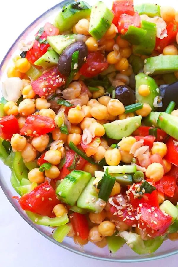 Tomato chickpea salad, the third