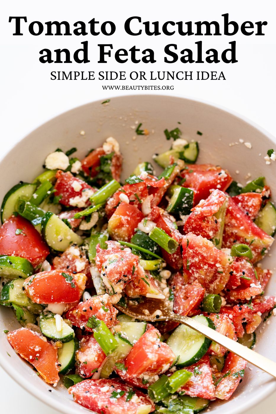 Tomato cucumber feta salad