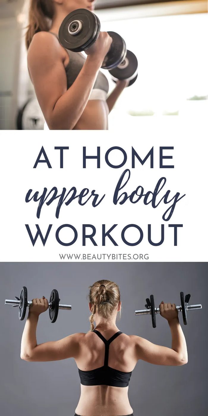 At home upper body workout for women! Train your arms, back and shoulders with this simple at home workout - you only need a pair of…