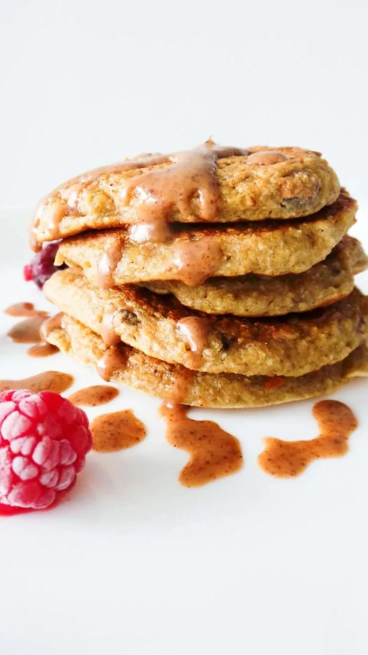 Banana oatmeal pancakes, vegan