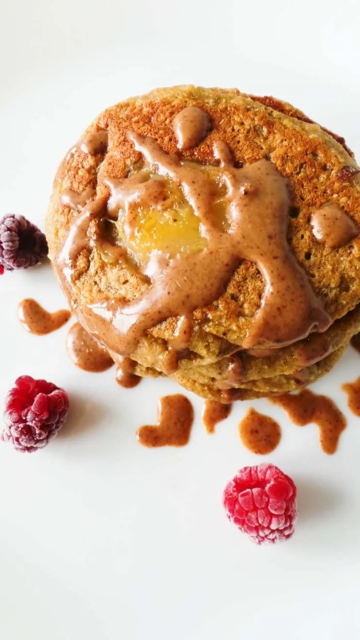 Banana oatmeal pancakes, vegan