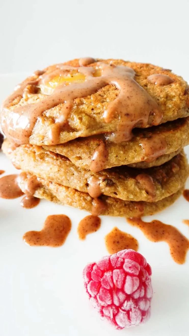 Banana oatmeal pancakes, vegan