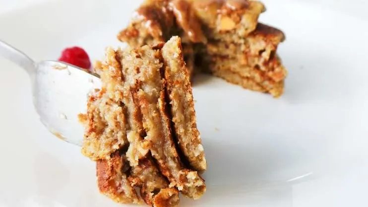 Banana oatmeal pancakes, vegan
